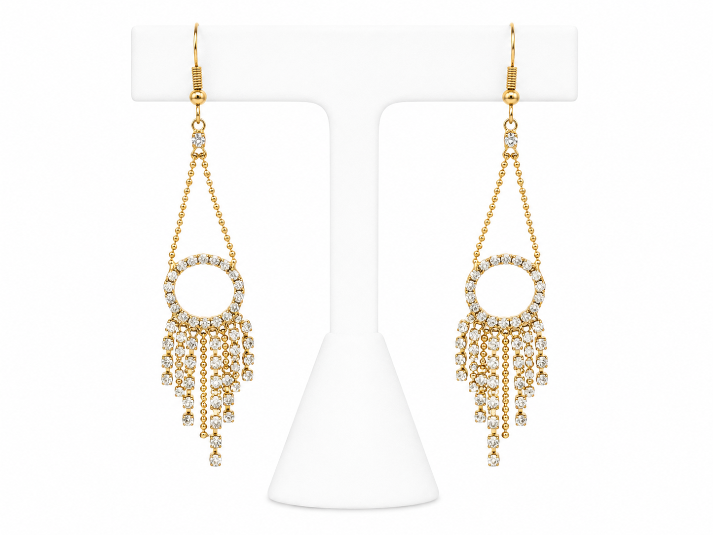 Golden Halo Cascade Earrings