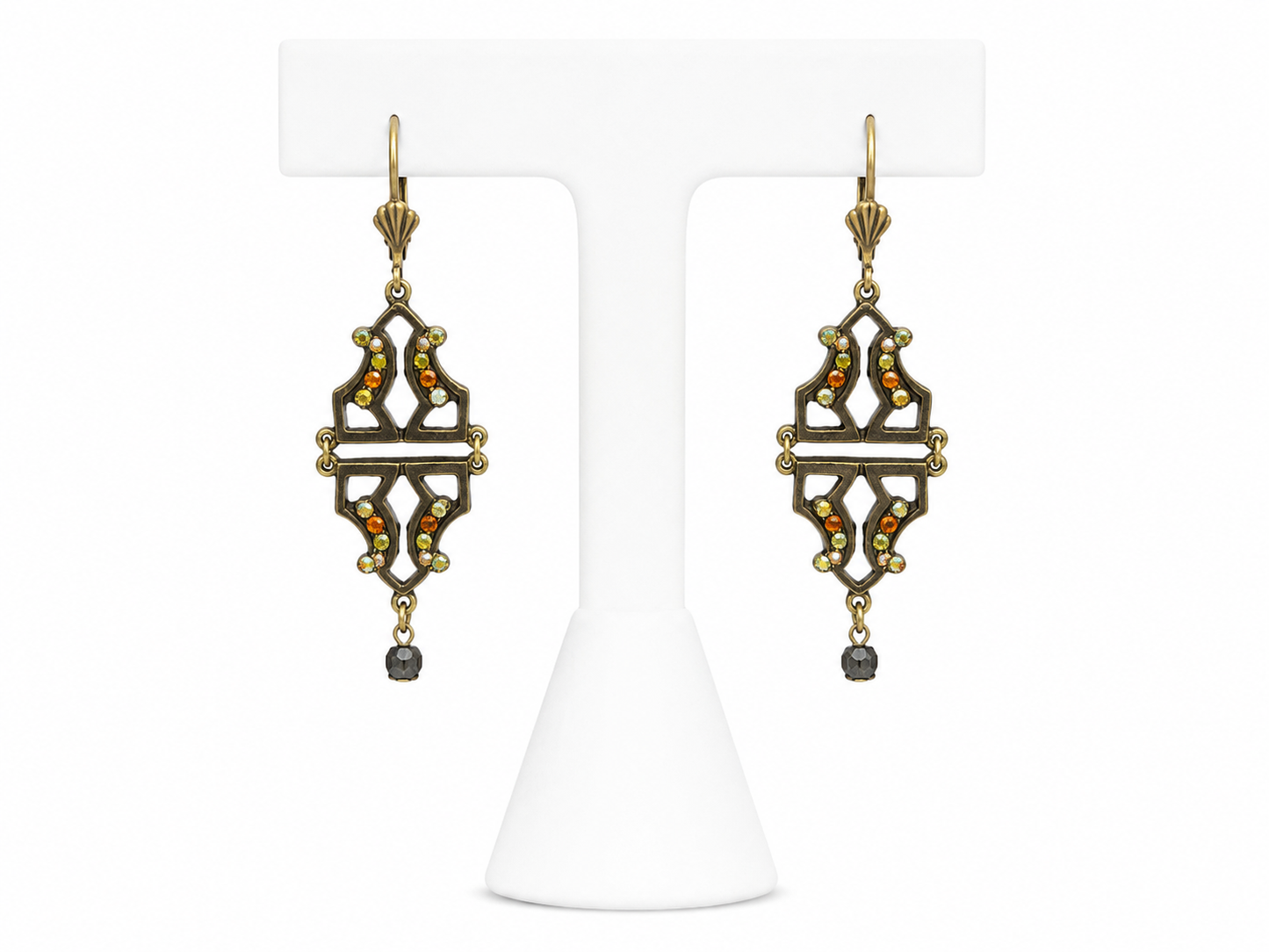 Autumn Ember Filigree Earrings