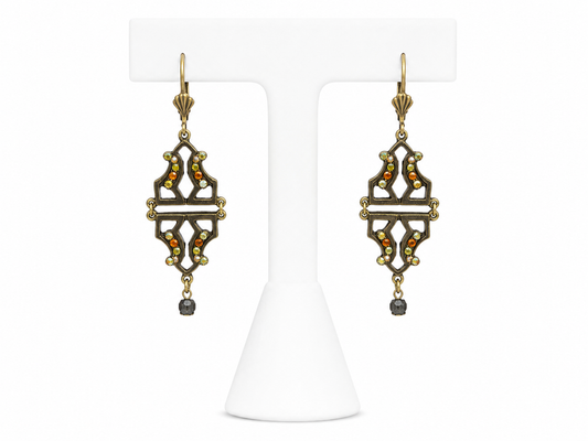 Autumn Ember Filigree Earrings