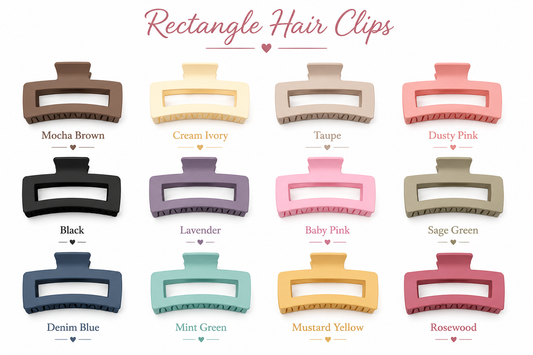 Matte Jumbo Cut Out Rectangle Hair Claw