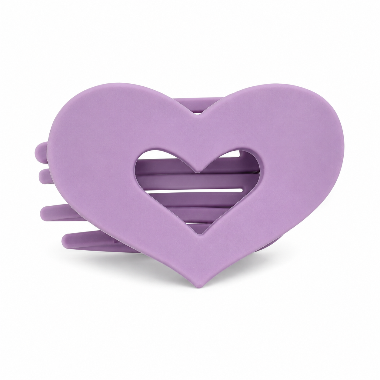 Matte Jumbo Cut Out Heart Hair Claw