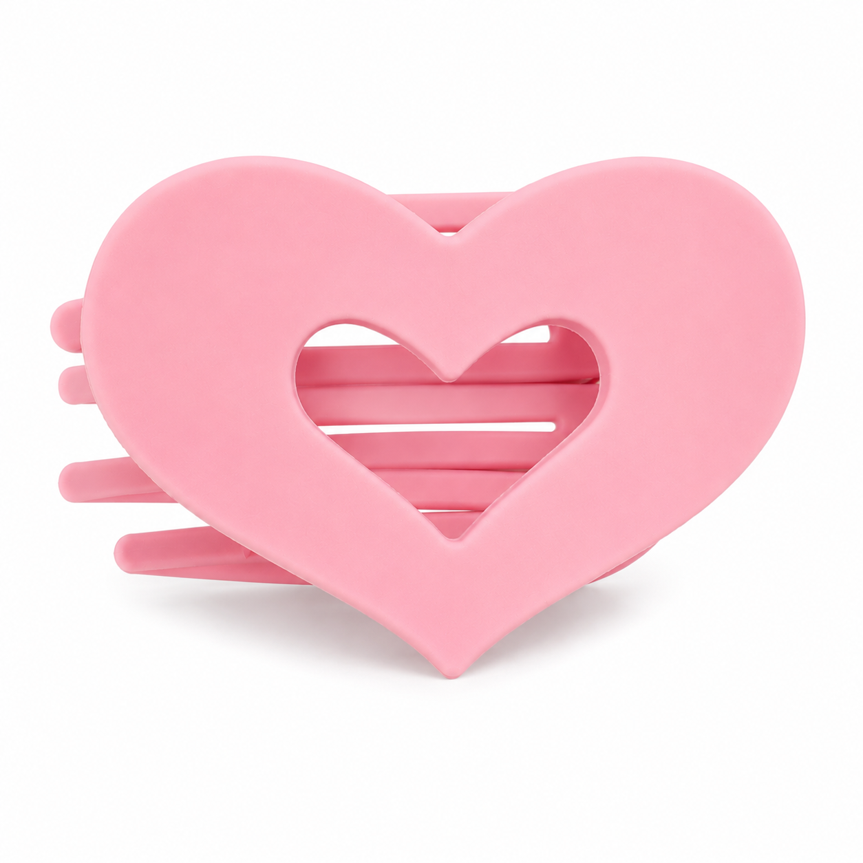Matte Jumbo Cut Out Heart Hair Claw