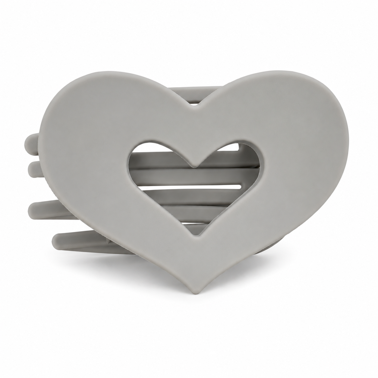 Matte Jumbo Cut Out Heart Hair Claw
