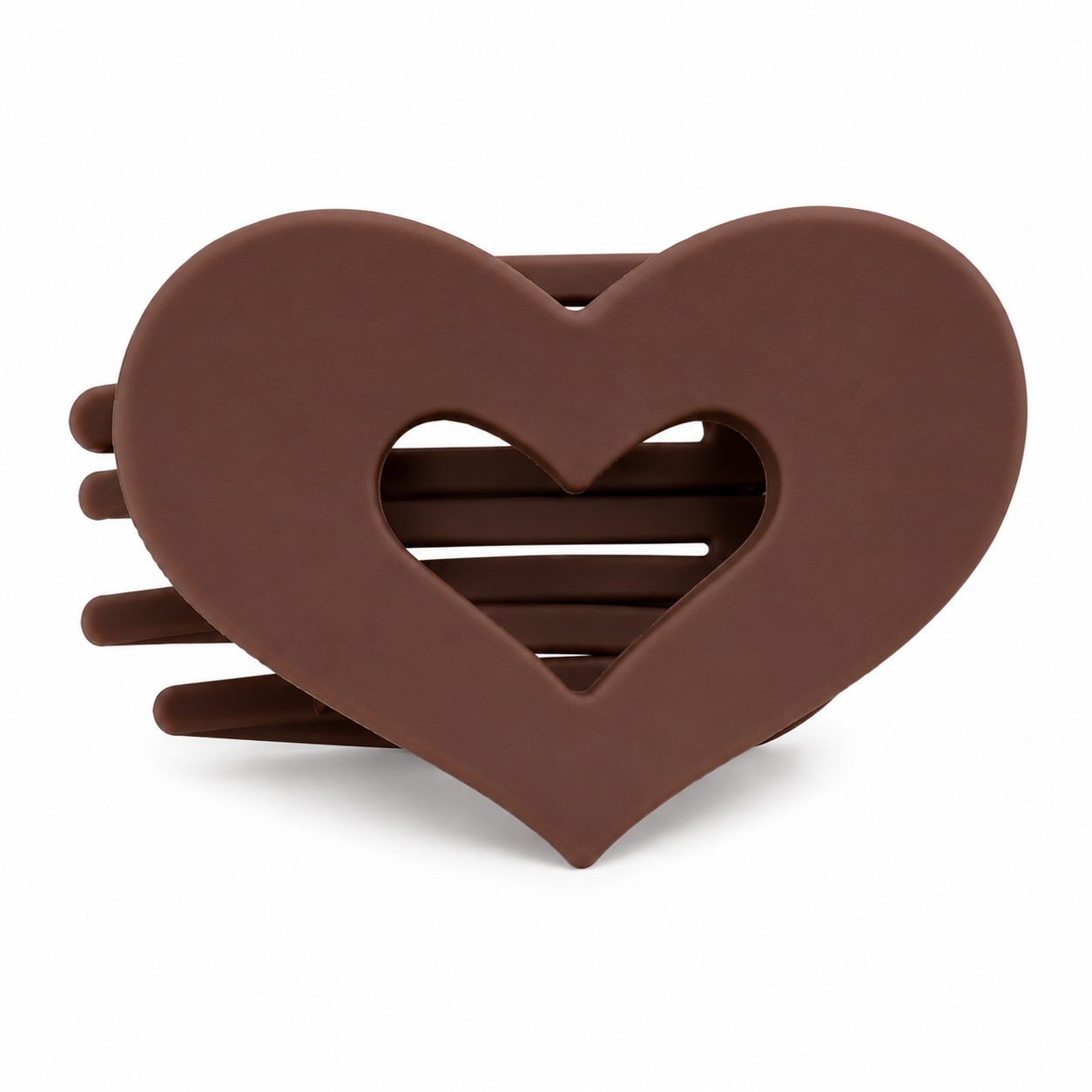 Matte Jumbo Cut Out Heart Hair Claw