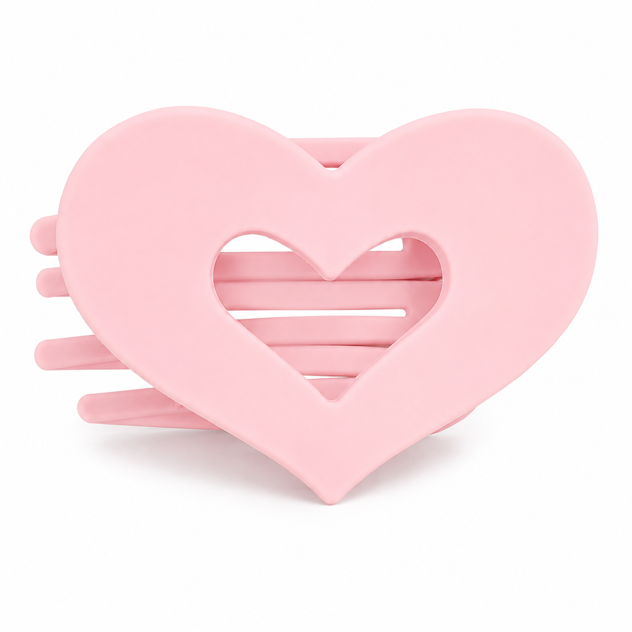 Matte Jumbo Cut Out Heart Hair Claw
