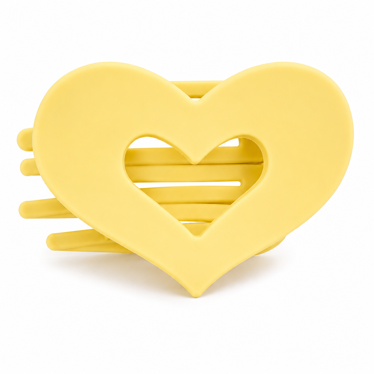 Matte Jumbo Cut Out Heart Hair Claw