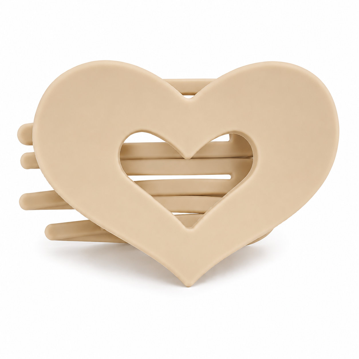 Matte Jumbo Cut Out Heart Hair Claw