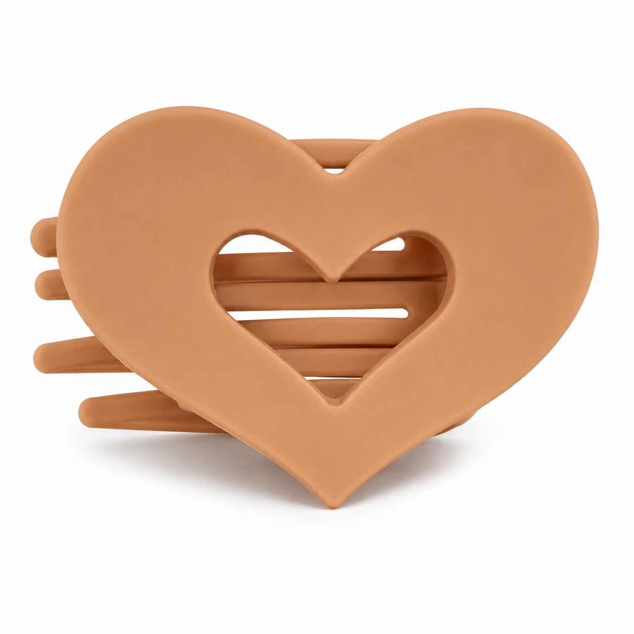 Matte Jumbo Cut Out Heart Hair Claw