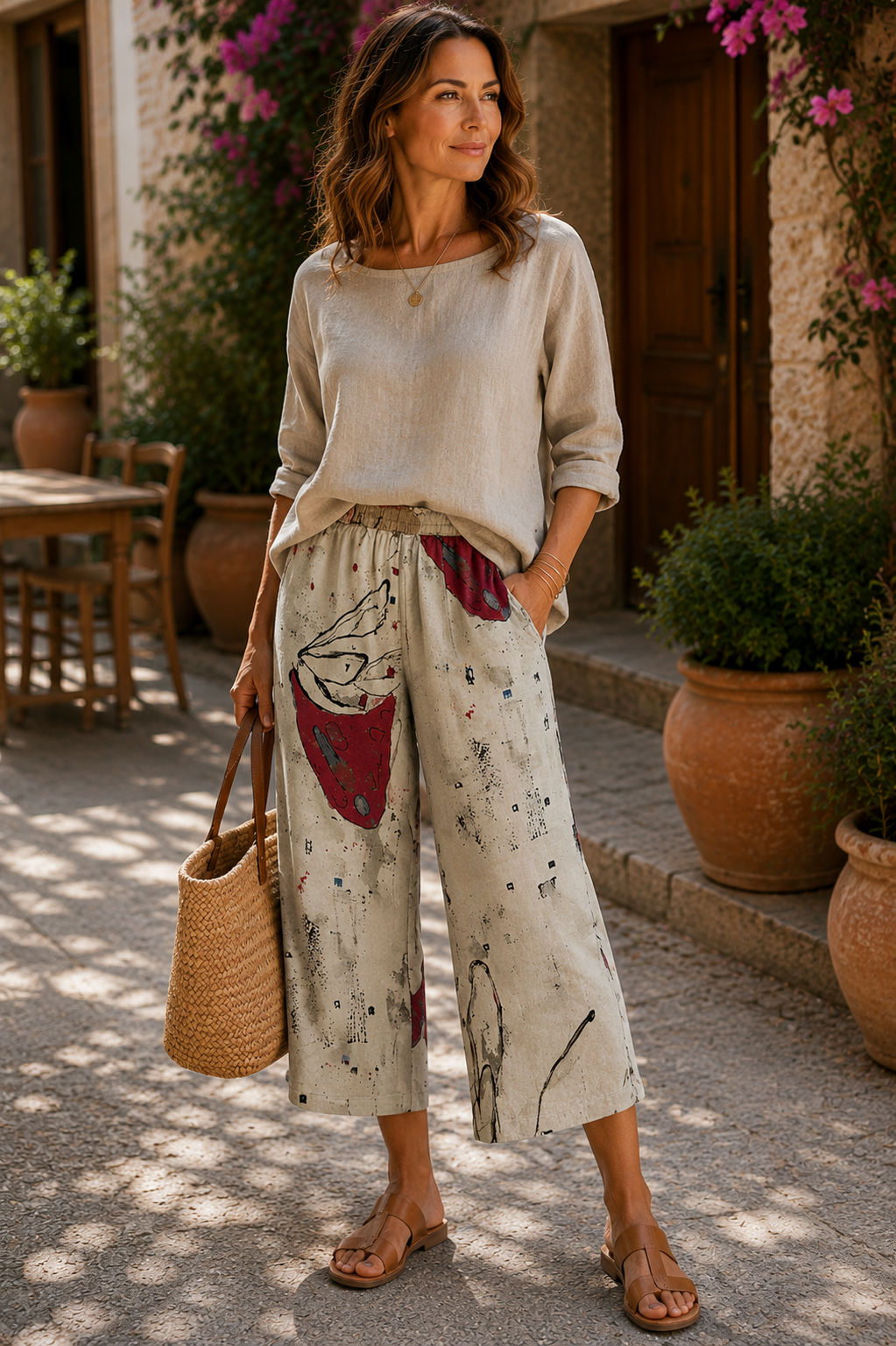 Desert Ink Mosaic Capris