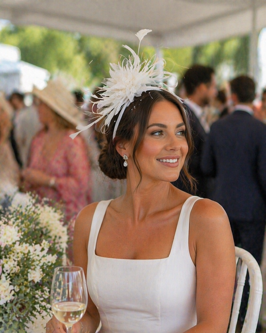 White Whisper Fascinator