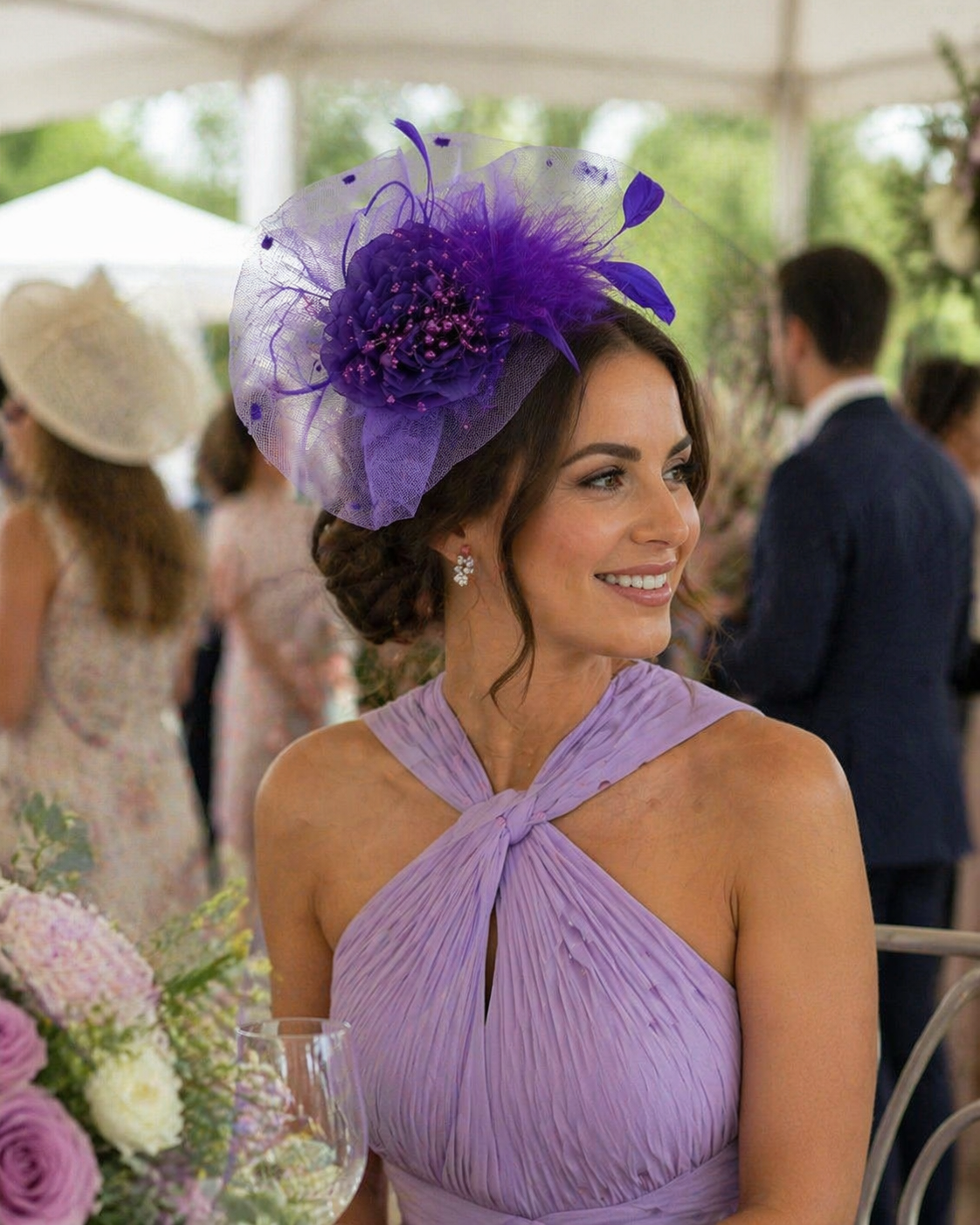 Royal Amethyst Bloom Fascinator