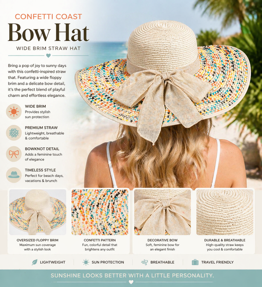 Confetti Coast Bow Hat
