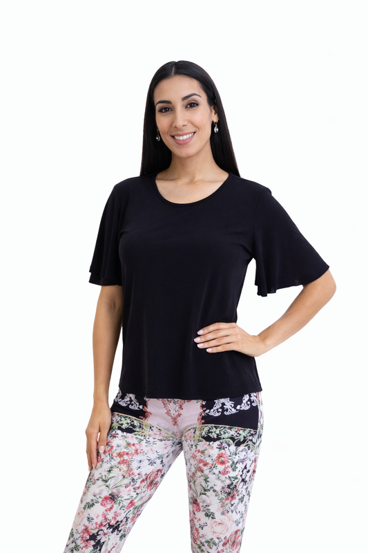 Double Ruffle Sleeve Top