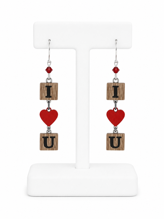 I Love You Earrings