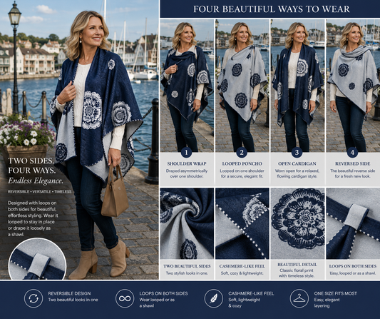 Blossoming Reversible Short Loop Wrap