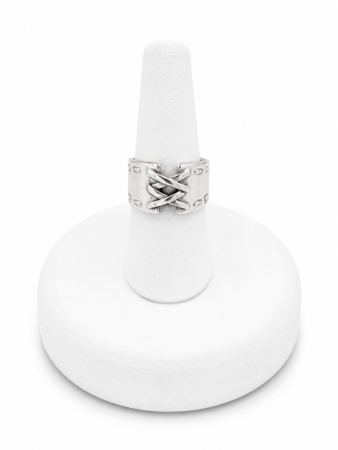 Sterling Silver Lace-Up Band Ring