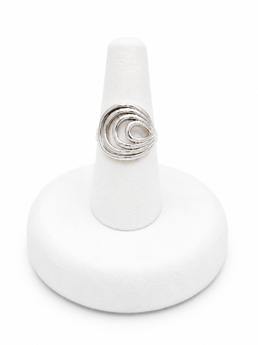 Sterling Silver Layered Swirl Ring