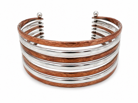 Sterling Silver & Copper Cuff Bracelet