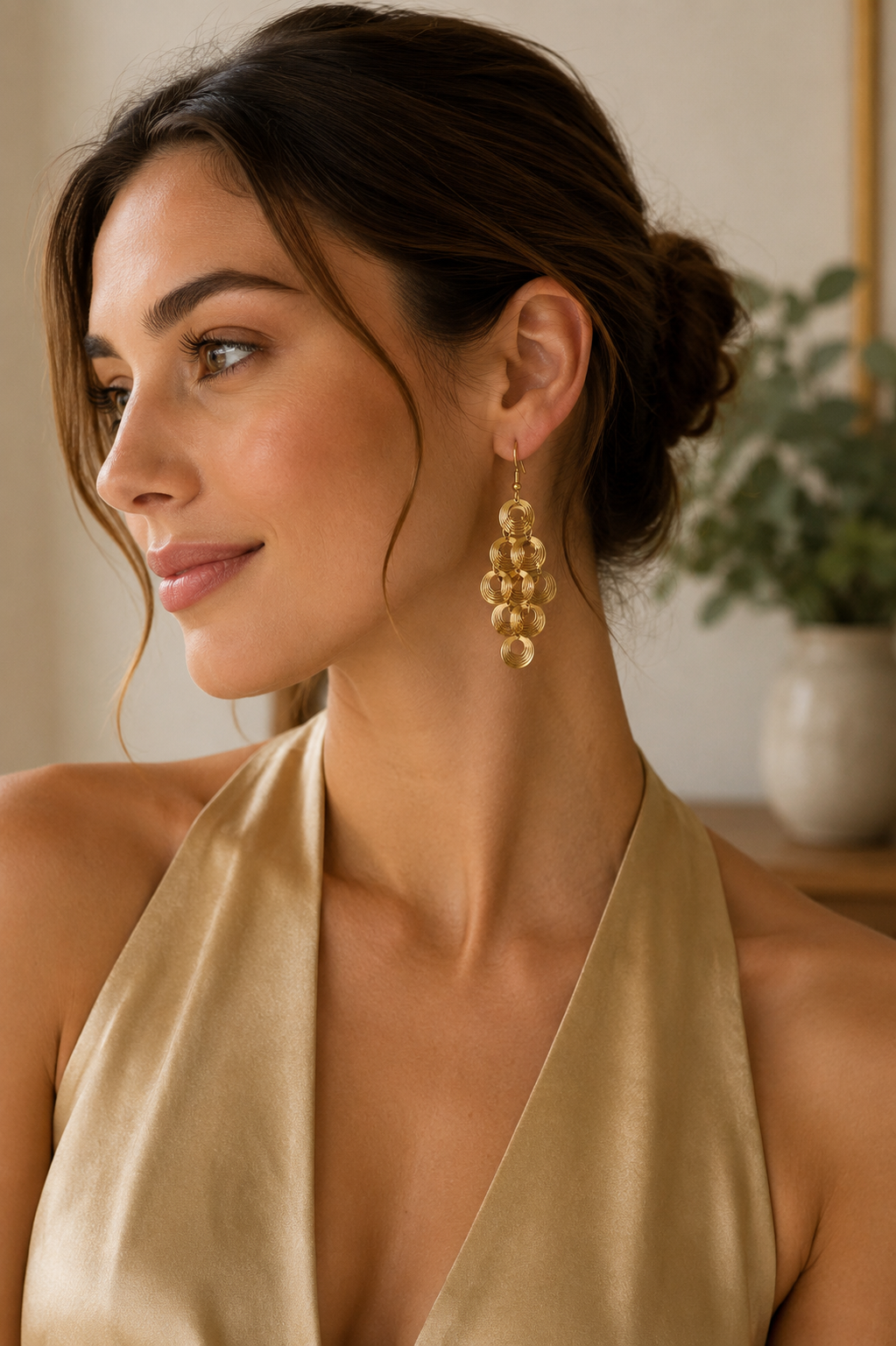 Golden Echo Cascade Earrings