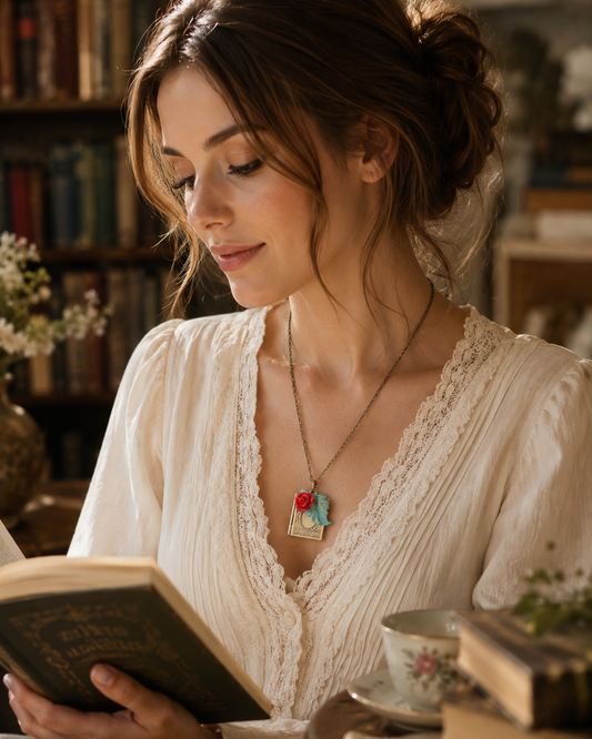 Book Locket Necklace