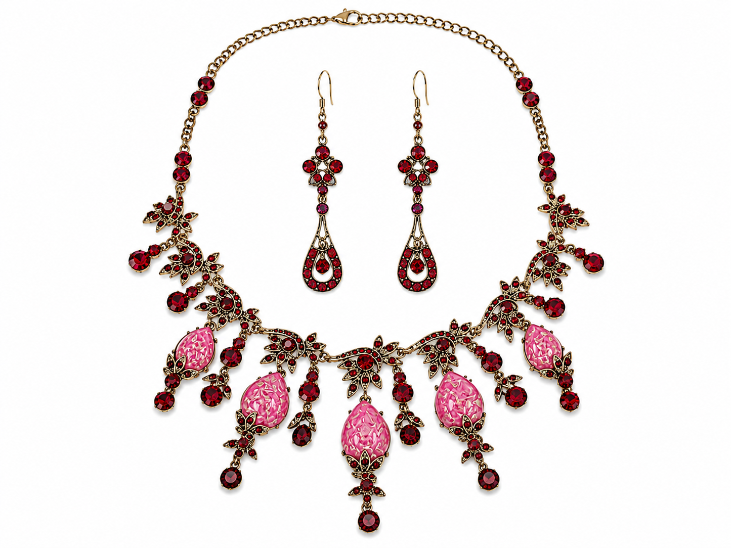 Antique Romance Necklace & Earring Set