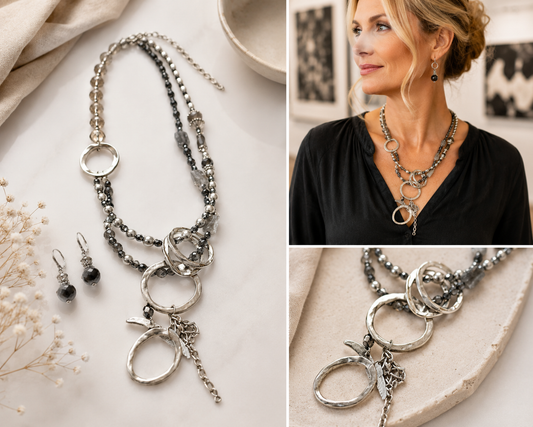 Modern Muse Statement Necklace & Earring Set
