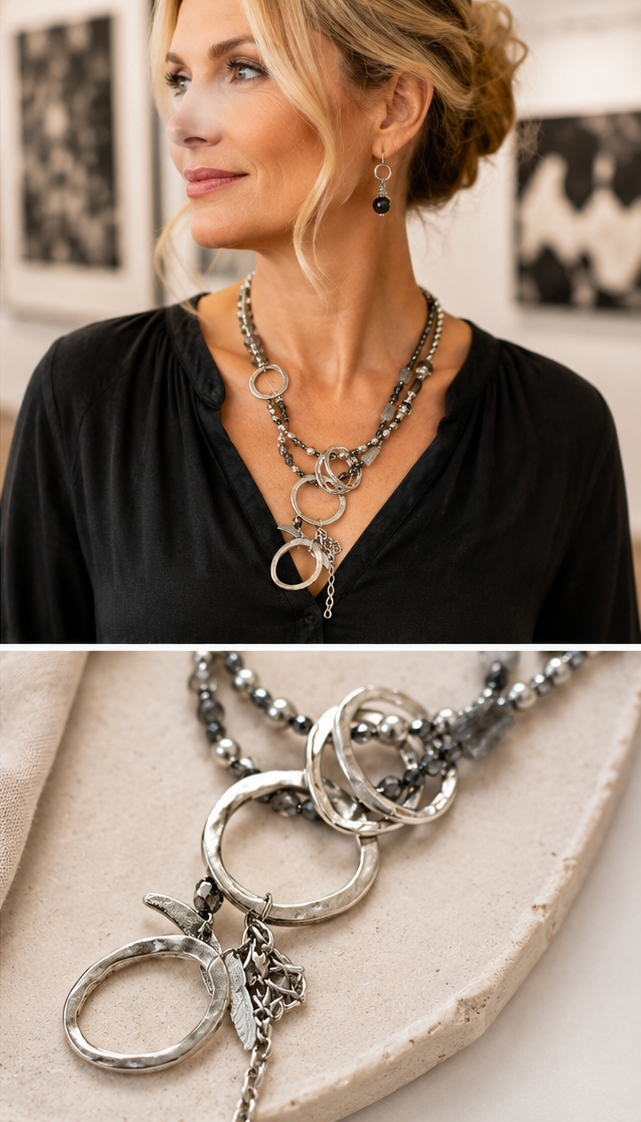Modern Muse Statement Necklace & Earring Set