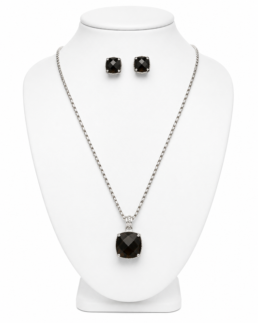 Midnight Elegance Necklace & Earring Set