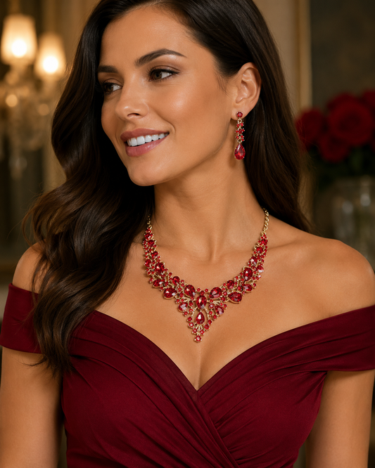 Oblong Shape Big Chunky Jewlery Set