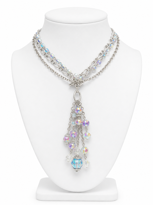 Aurora Crystal Cascade Necklace