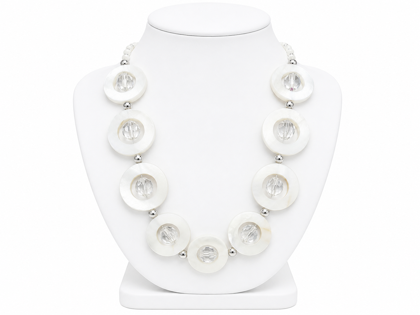 Crystal & Ivory Elegance Statement Necklace
