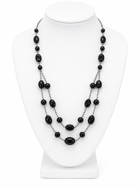 Midnight Elegance Layered Necklace