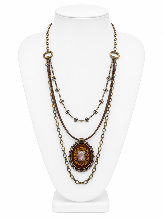 VAN GALZ Vintage Garden Cameo Necklace – Hand Made in Italy