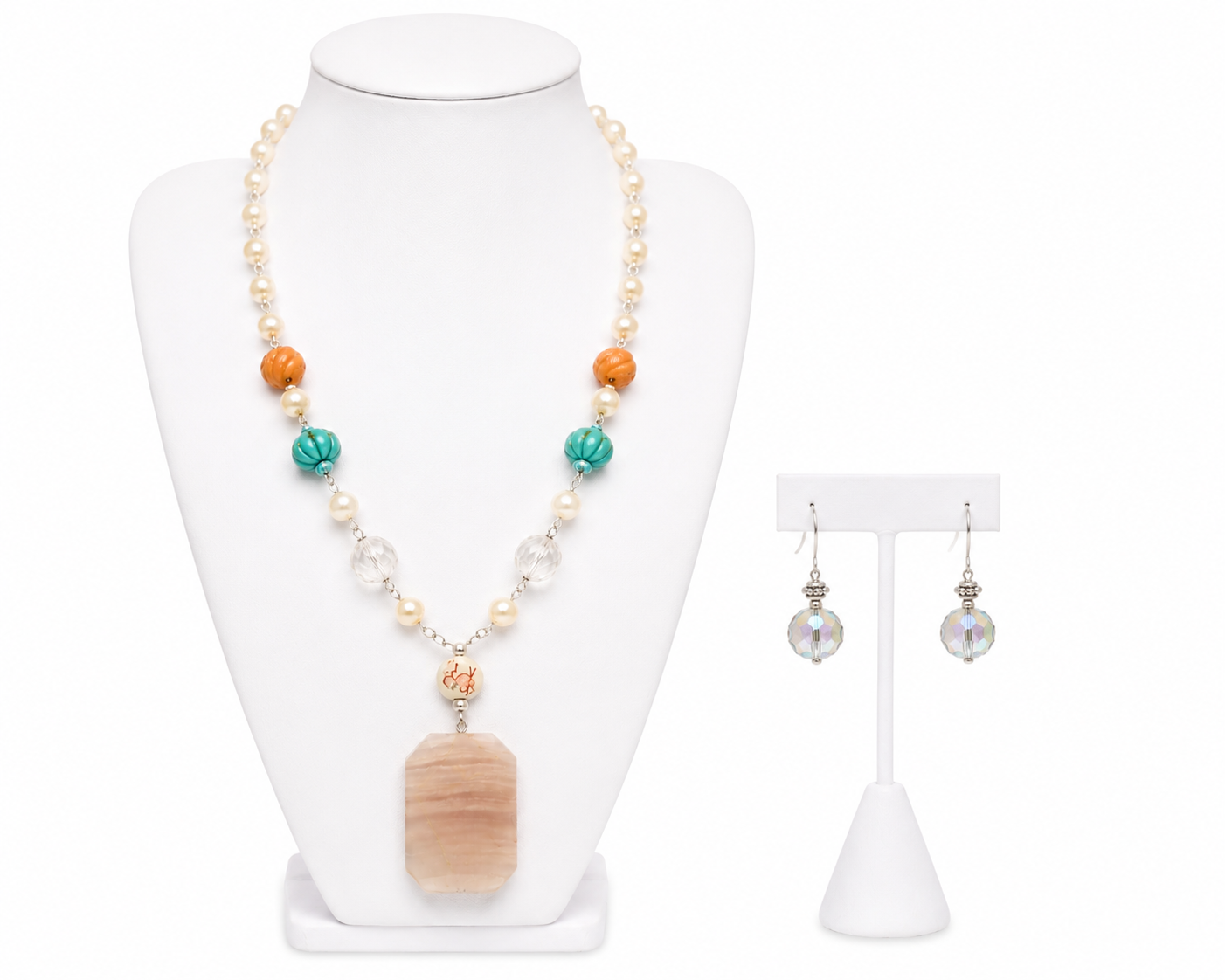 Coastal Garden Pendant Necklace & Earring Set