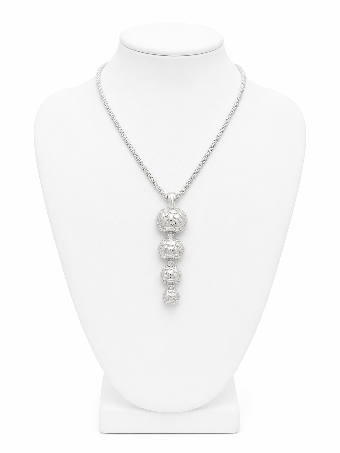Cracked Silver Necklace