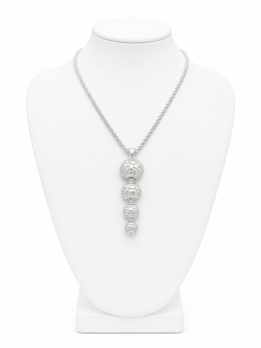 Cracked Silver Necklace