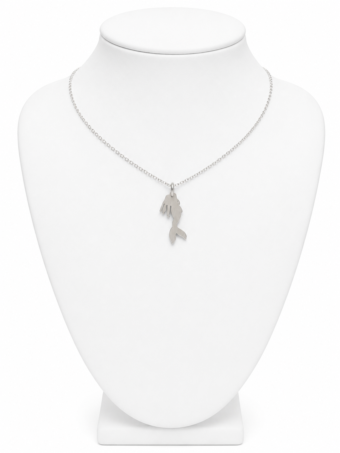 Brushed Sterling Silver Mermaid Necklace