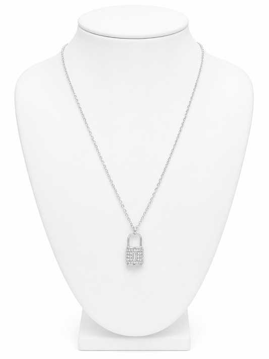 Sterling Silver Lock Necklace
