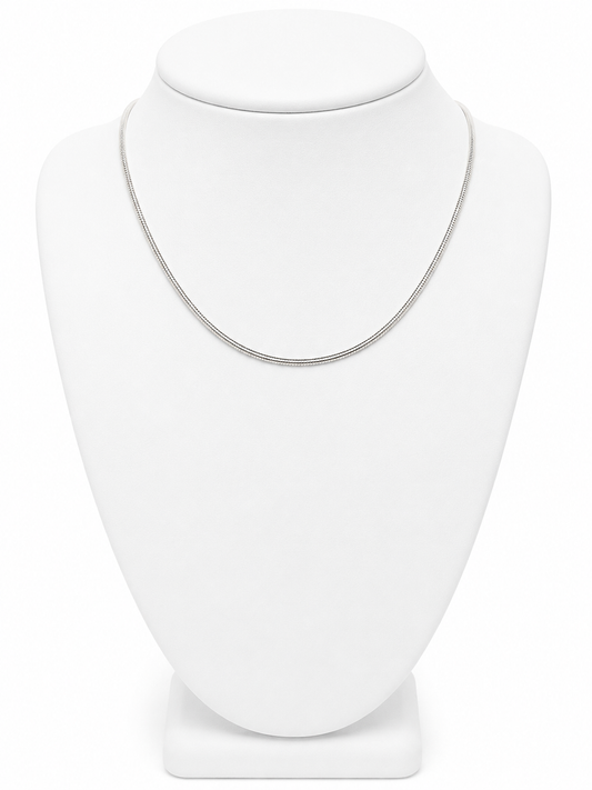 Sterling Silver Smooth Snake Chain Necklace – 16"