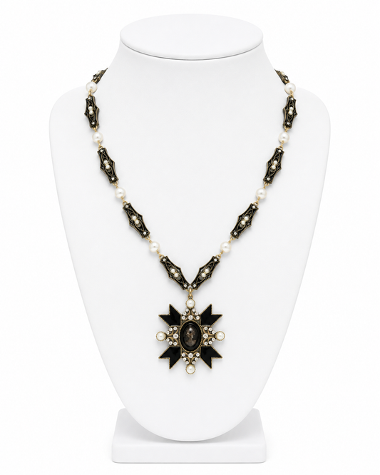 Vintage Noir Statement Necklace