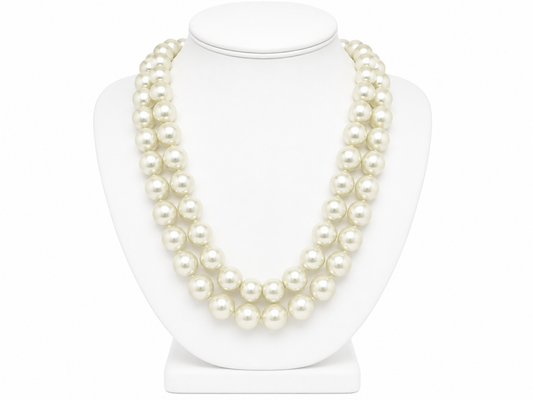 Classic Double Strand Pearl Necklace