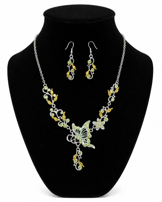 Enchanted Butterfly Garden Necklace Set