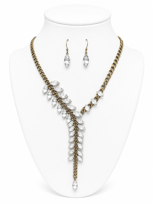 Crystal Vine Statement Necklace Set