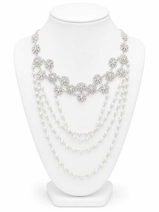 Pearls & Petals Statement Necklace