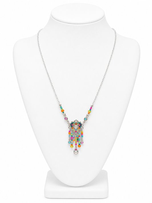 Firefly Heart Mosaic Necklace