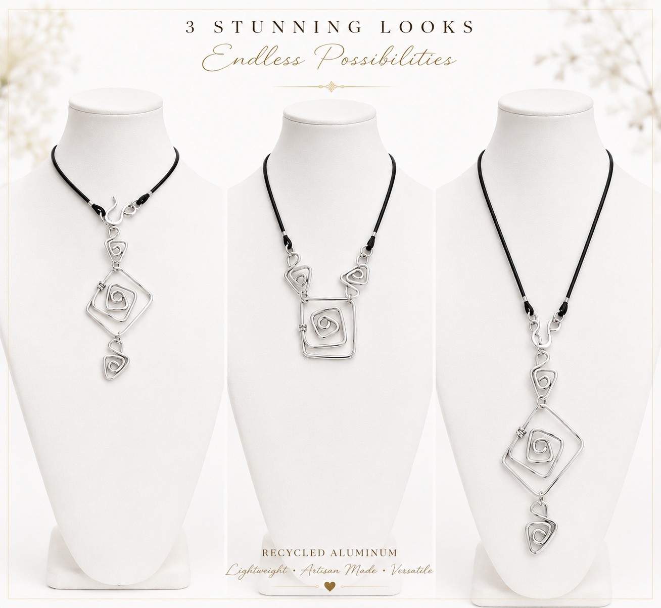Crooked Diamond 3 Way Necklace