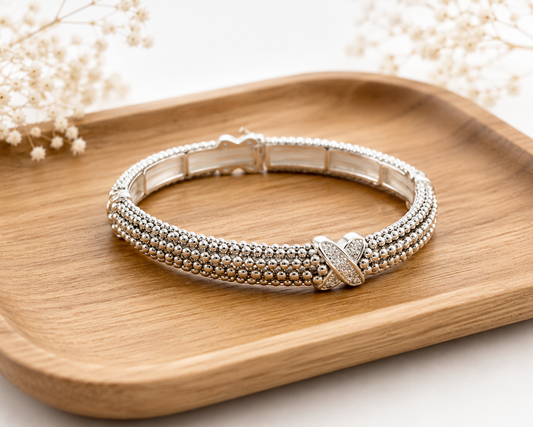 Silver Stardust Stretch Bracelet