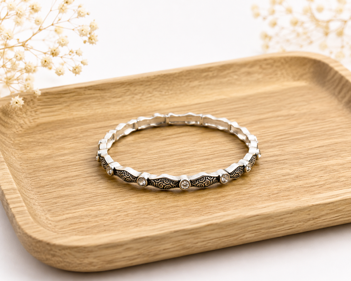 Silver Harmony Stretch Bracelet