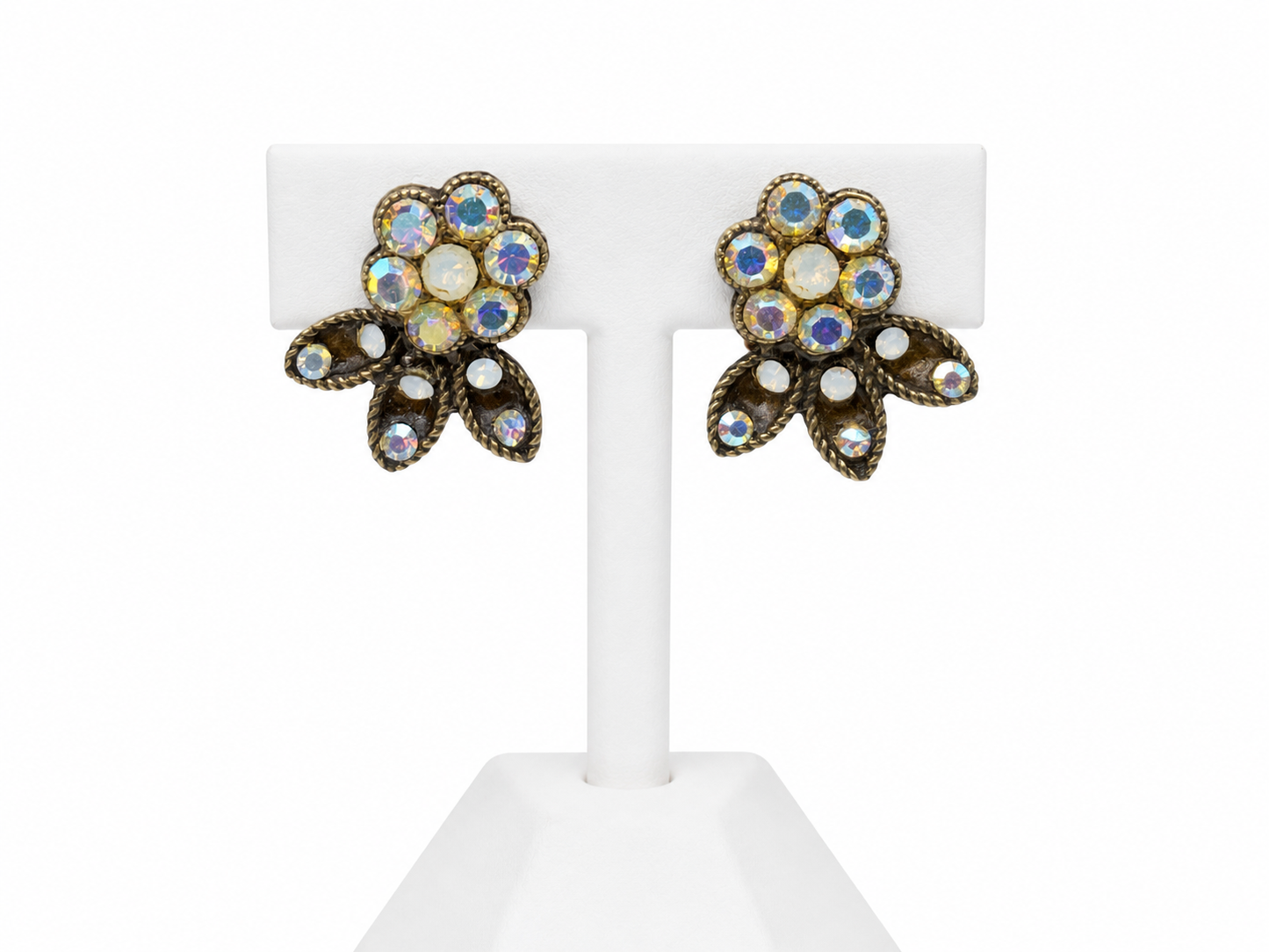 Van Galz Floral Crystal Earrings