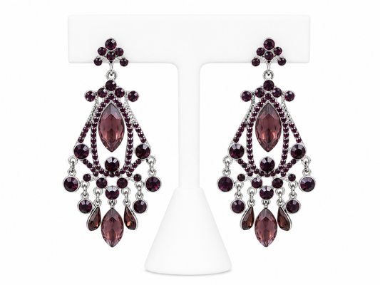 Bordeaux Royale Chandelier Earrings